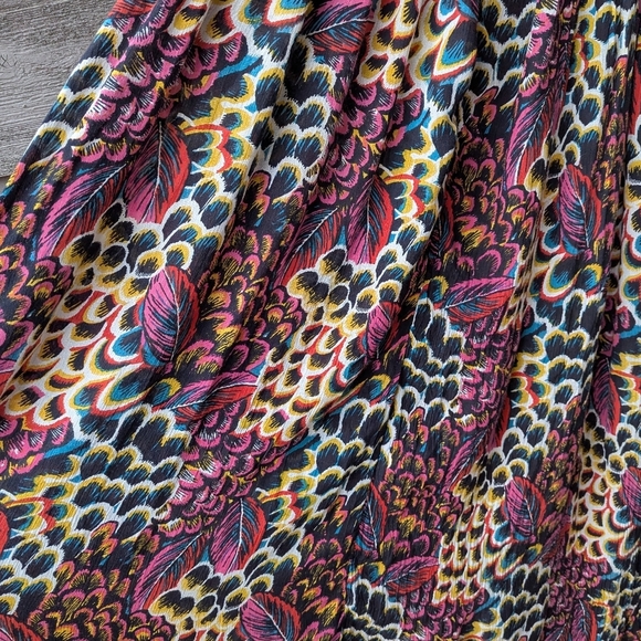 NWT Go Softly Patio Colorful Floral House Dress Mumu Size Small 100% Rayon - Picture 7 of 10